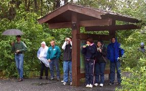 Photo Op in the rain at Portage Glacier - compliments of Dana