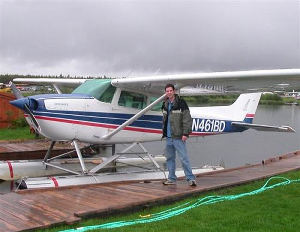 Justin prepares to fly