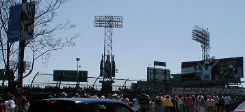 Billboard and Marathon signs near Fenway