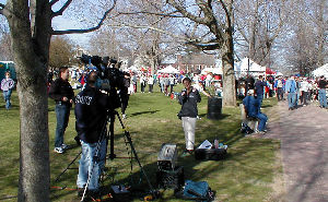 TV crew in Hopkinton