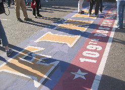 Finish line of race