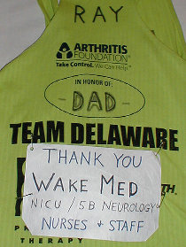 Sign worn on my back
