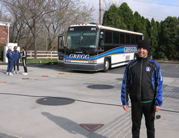 Andy at start with DSC bus