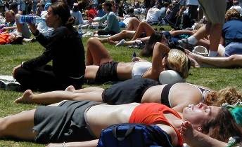 Catching some rays - yeah, baby!